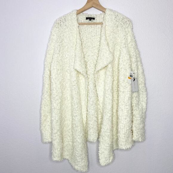 1. State Antique White Golden Hour Drape Front Cardigan NWT Womens Size Small - Picture 2 of 7